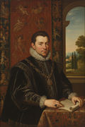 Renaissance nobleman portrait, classical oil painting